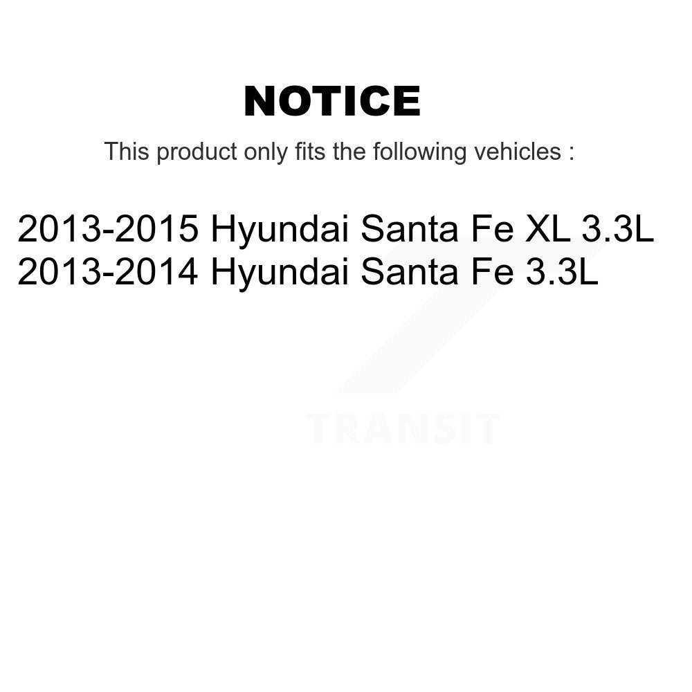 Kit de plaquettes de Rotor de frein à disque, ensemble de roulements de moyeu avant, pour Hyundai Santa Fe XL 3.3
