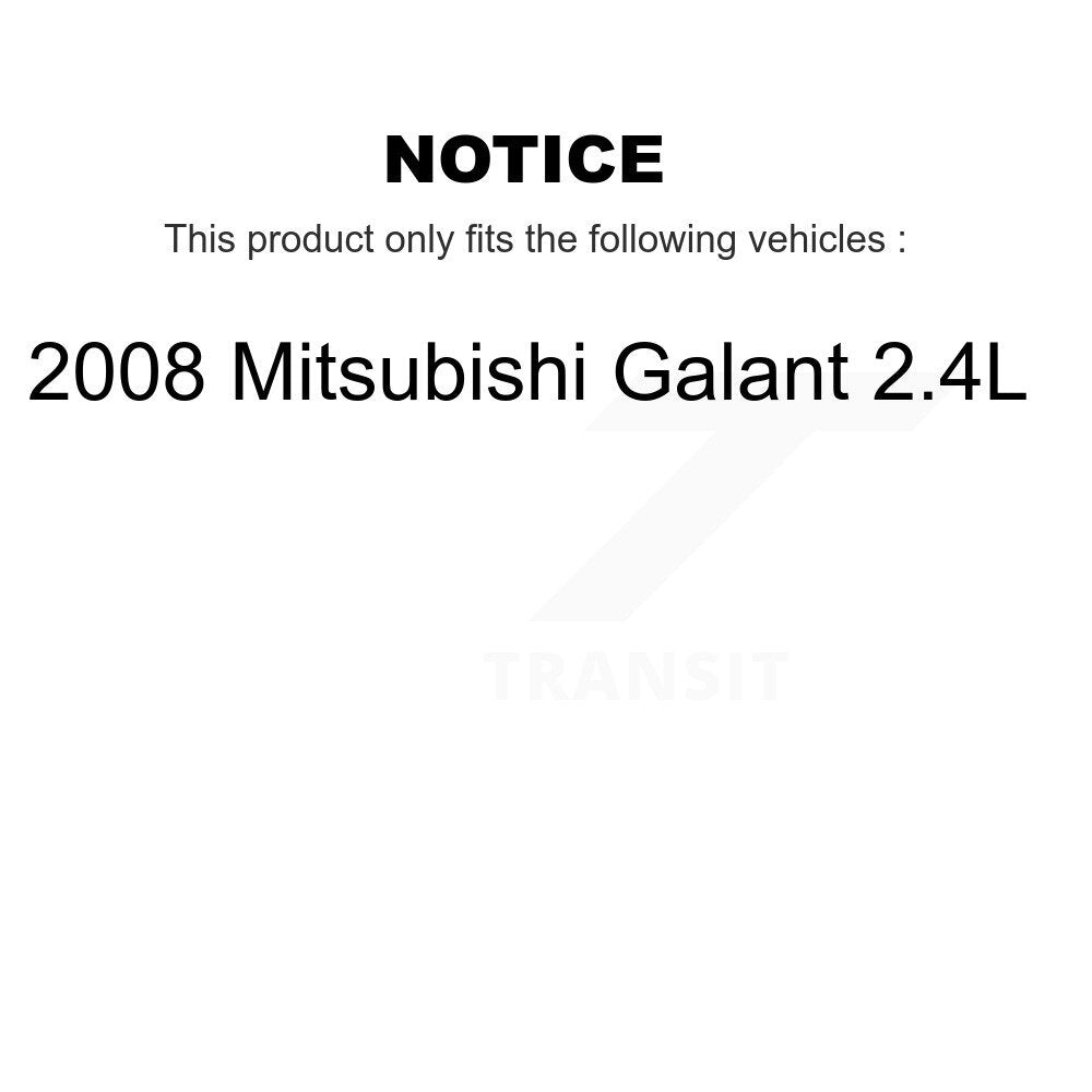 Ensemble de roulement de moyeu avant, Rotor de frein et Kit de plaquettes pour Mitsubishi Galant 2008 2.4