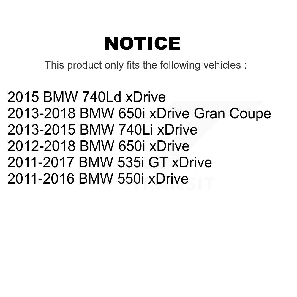 Kit de plaquettes de Rotor de frein enduit de roulement de moyeu avant, pour BMW 550i xDrive 650i Gran Coup