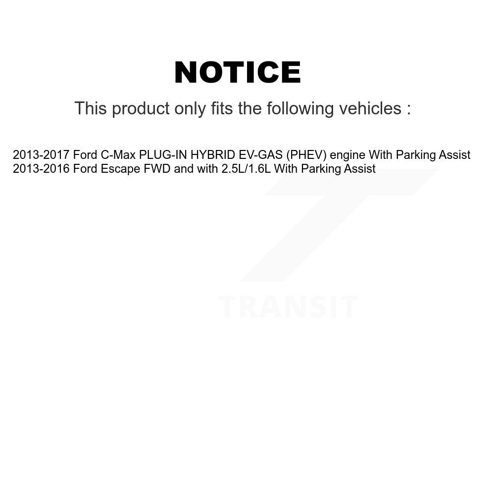 Kit de rotor et de plaquettes de frein revêtus de roulement de moyeu avant et arrière (10 pièces) pour Ford Escape c-ma