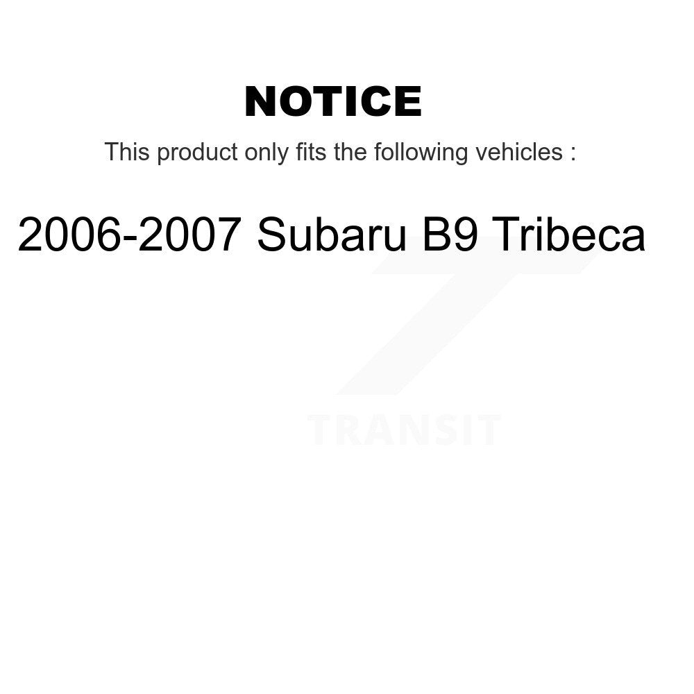 Kit de rotor et de plaquettes de frein revêtus de roulement de moyeu avant et arrière (10 pièces) pour Subaru B9 Tribec