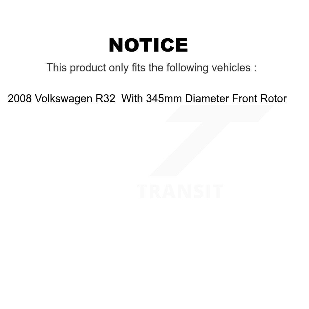 Kit de rotors et plaquettes de frein à disque, roulements de moyeu avant et arrière (10 pièces) pour Volkswagen R3