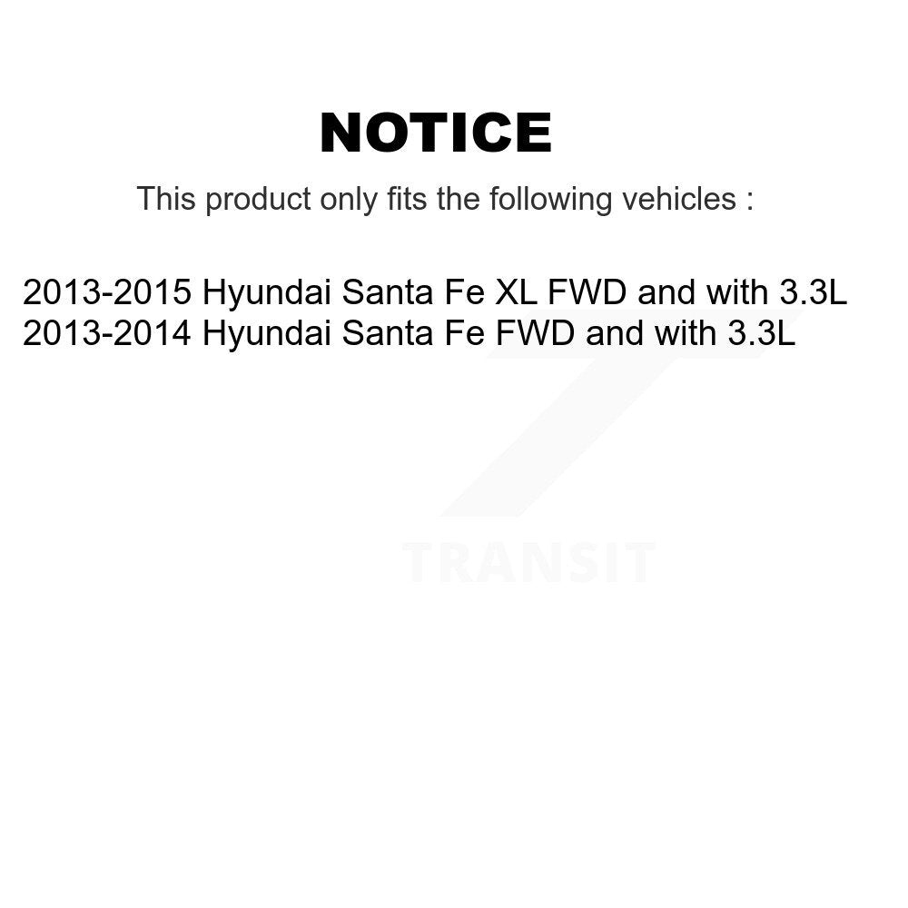Kit de plaquettes de Rotor de frein revêtues de roulement de moyeu avant et arrière (10 pièces) pour Hyundai Santa Fe X