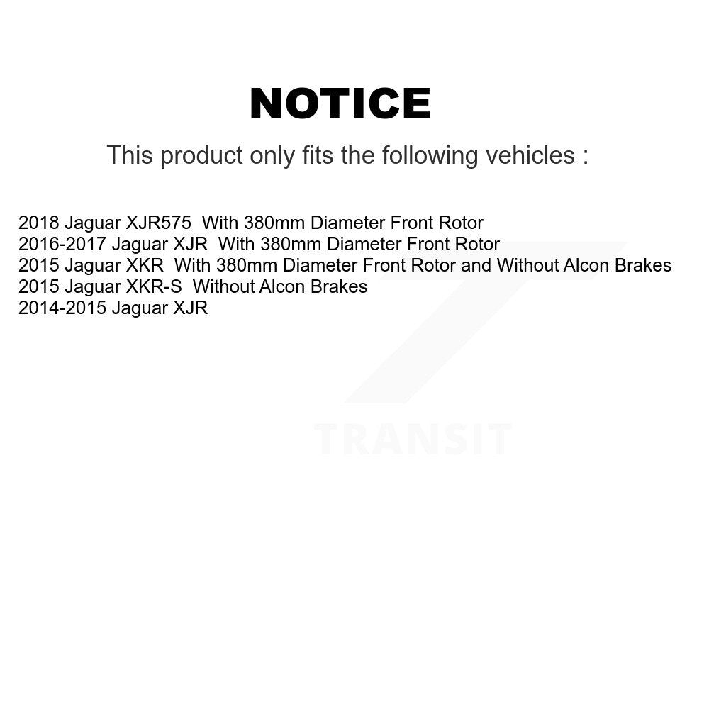 Kit de Rotor et plaquettes de frein à disque revêtu de roulement de roue avant, pour Jaguar XJR XJR575 XK