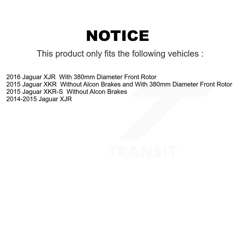 Kit de rotors et plaquettes de frein à disque revêtus de roulements avant et arrière (10 pièces) pour Jaguar XJR