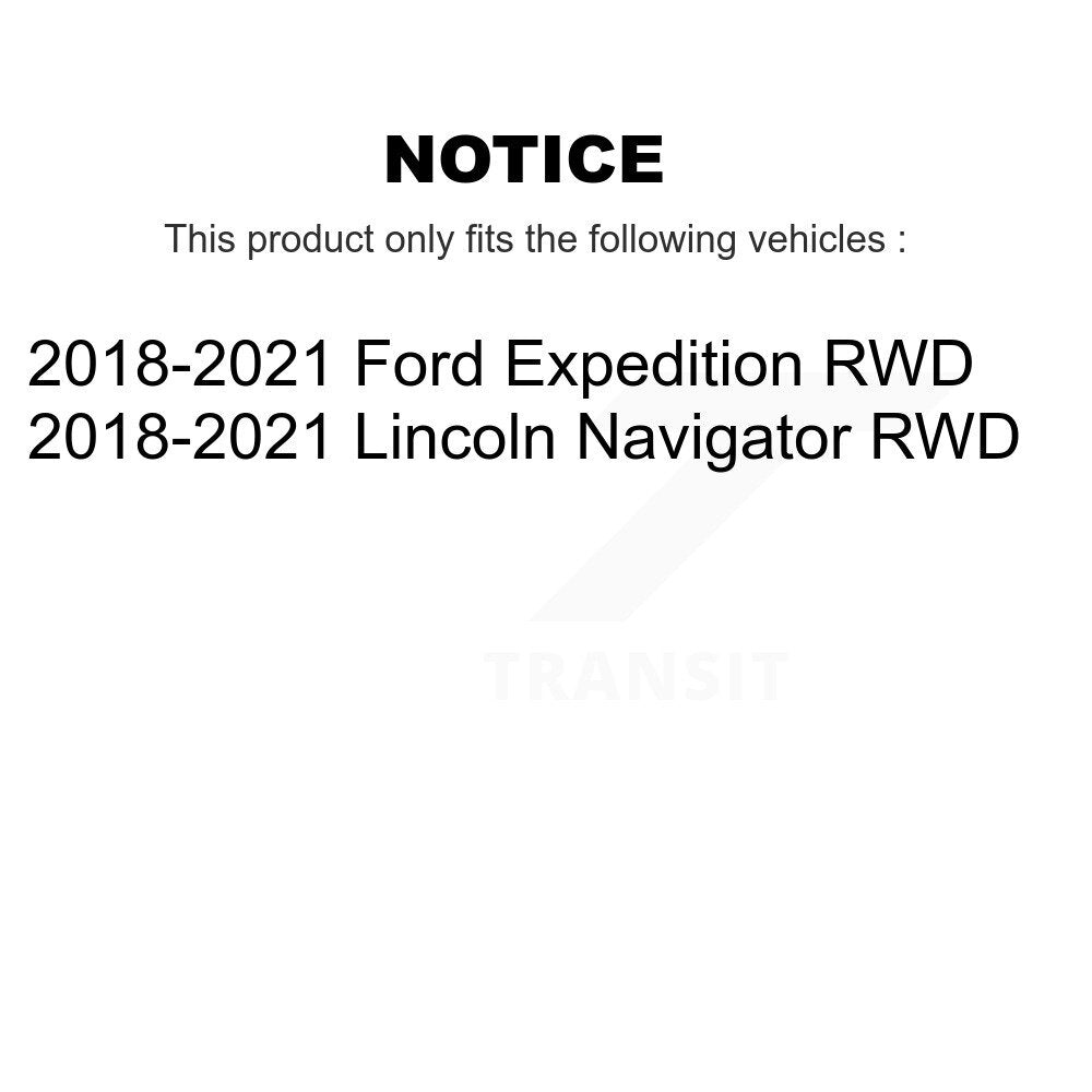 Kit de rotors et plaquettes de frein, roulement de moyeu avant et arrière (10 pièces) pour Ford Expedition Lincol