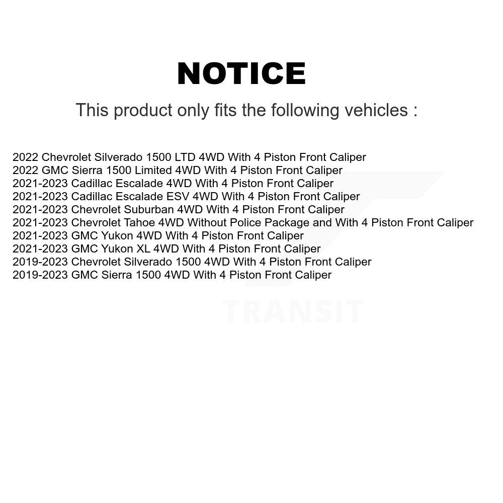 Kit de plaquettes de Rotor de frein, roulement de moyeu avant, fente de perçage, pour Chevrolet GMC Silverado X