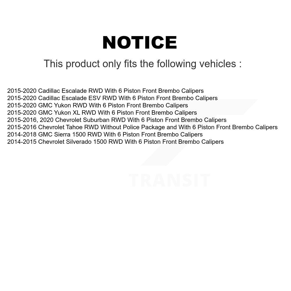 Kit de plaquettes de Rotor de frein, roulement de moyeu avant, pour GMC Sierra 1500 Chevrolet Silverado X
