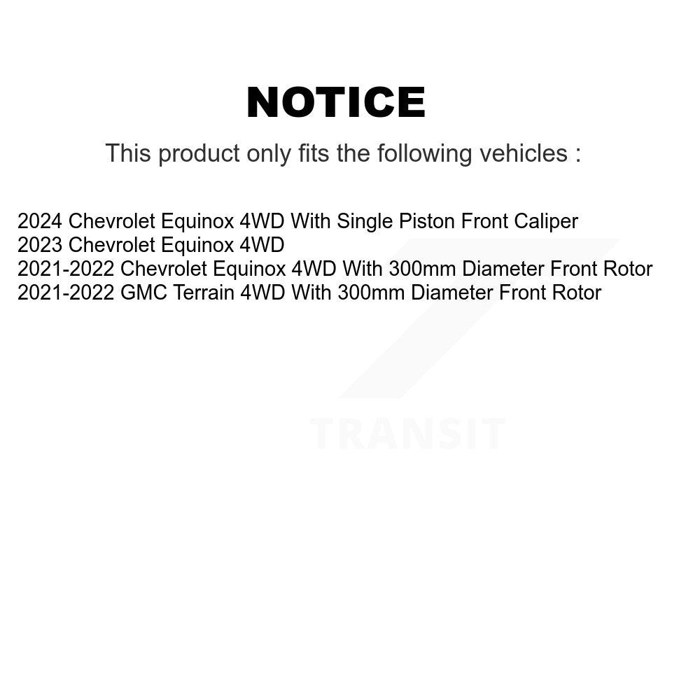 Kit de plaquettes de Rotor de frein, roulement de moyeu avant et arrière (10 pièces) pour Chevrolet Equinox GM