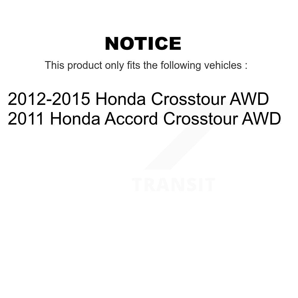 Kit de plaquettes de Rotor de frein, roulement de moyeu avant et arrière (10 pièces) pour Honda Crosstour Accord AW