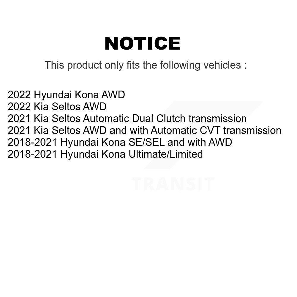 Kit de plaquettes de Rotor de frein, ensemble de roulements de moyeu avant, pour Hyundai Kona Kia Selto
