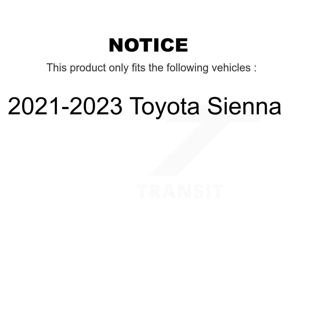 Kit de plaquettes de Rotor de frein à disque, ensemble de roulements de moyeu avant pour Toyota Sienn 2021 – 2023