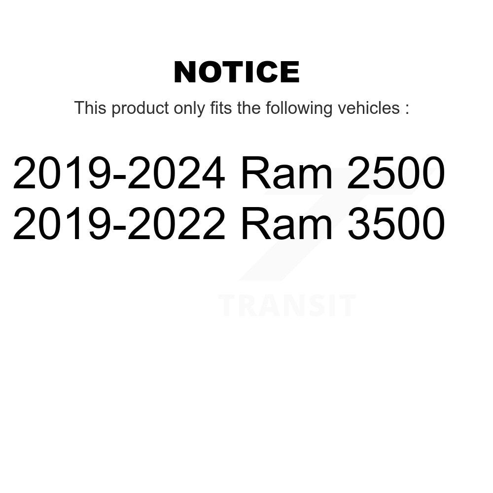 Ensemble de roulement de moyeu avant, fente de perçage, Kit de plaquettes de Rotor de frein pour Ram 2500 350