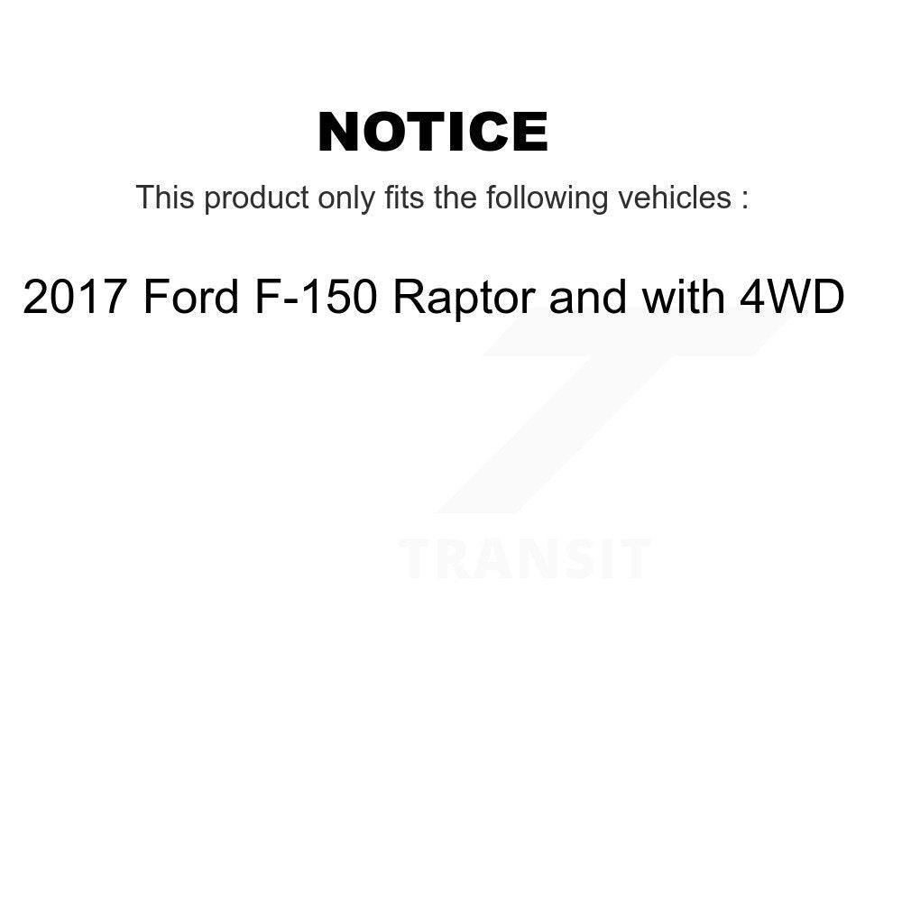 Kit de plaquettes de Rotor de frein revêtues de roulement de moyeu avant, pour Ford F-150 Raptor 2017 avec 4W