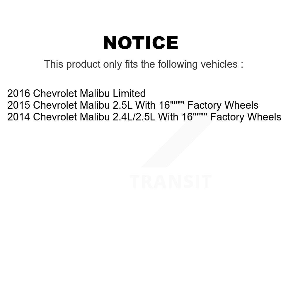 Kit d'étrier de frein à disque avant et arrière, côté gauche droit, pour Chevrolet Malibu Limited