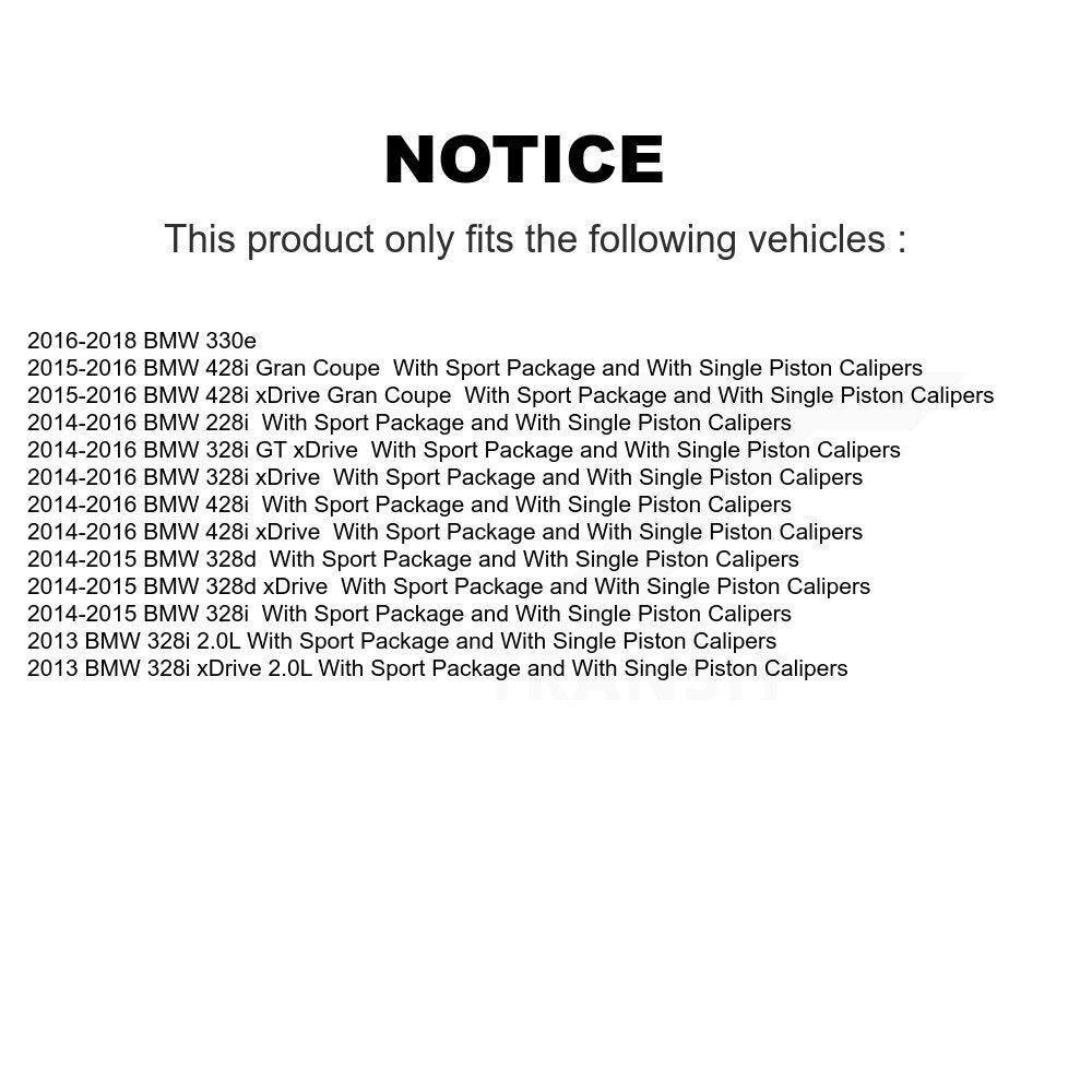 Kit d'étrier de frein avant, pour BMW 328i xDrive 428i Gran Coupé 328d GT 228i 330e