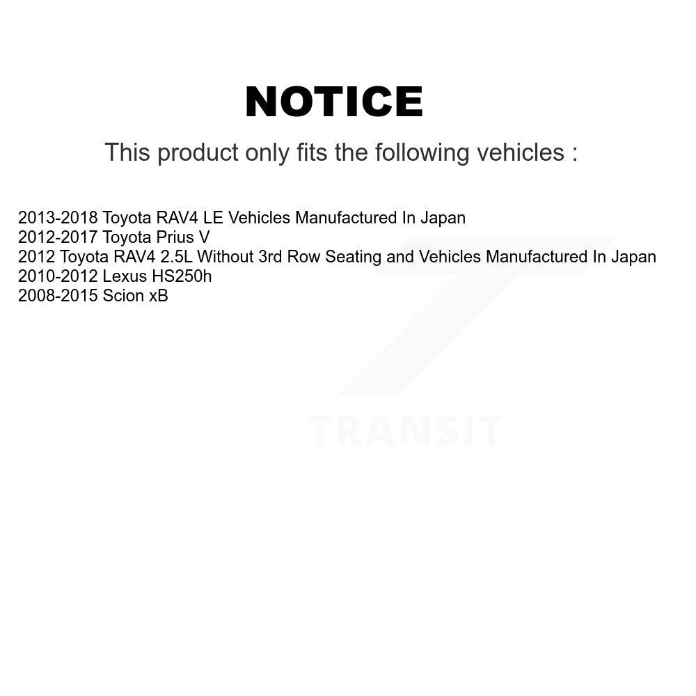 Kit d'étrier de frein avant gauche droite pour Toyota RAV4 Prius V Scion xB Lexus HS250