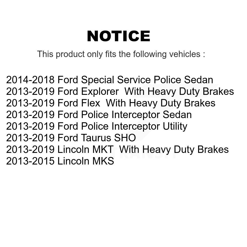 Kit d’étrier de frein arrière pour Ford Explorer Flex Taurus Police Interceptor Utility