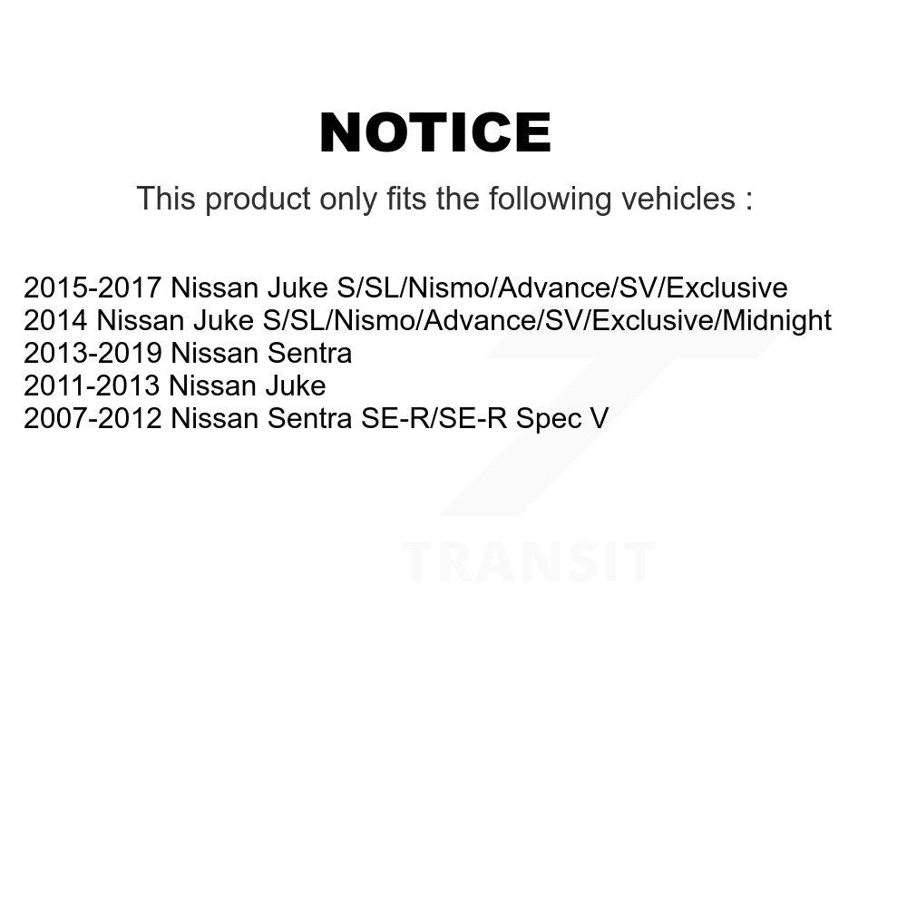 Kit d'étrier de frein arrière côté gauche droit (passager conducteur) pour Nissan Sentra Juk