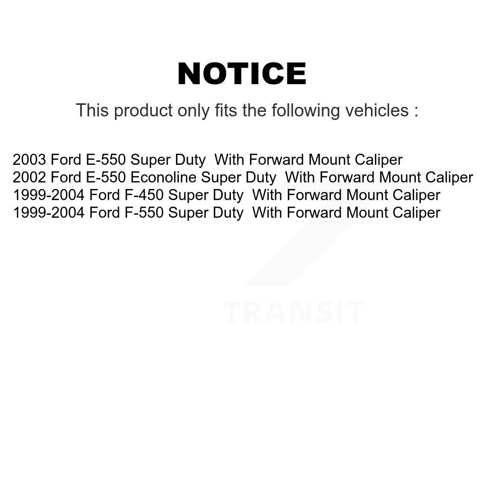 Kit d'étrier de frein à disque arrière, pour Ford E-550 Super Duty F-450 F-550 Econoline