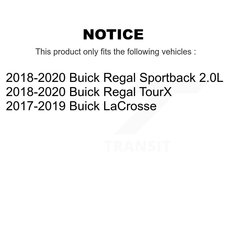 Kit d'étrier de frein arrière côté gauche droit pour Buick LaCrosse Regal Sportback TourX