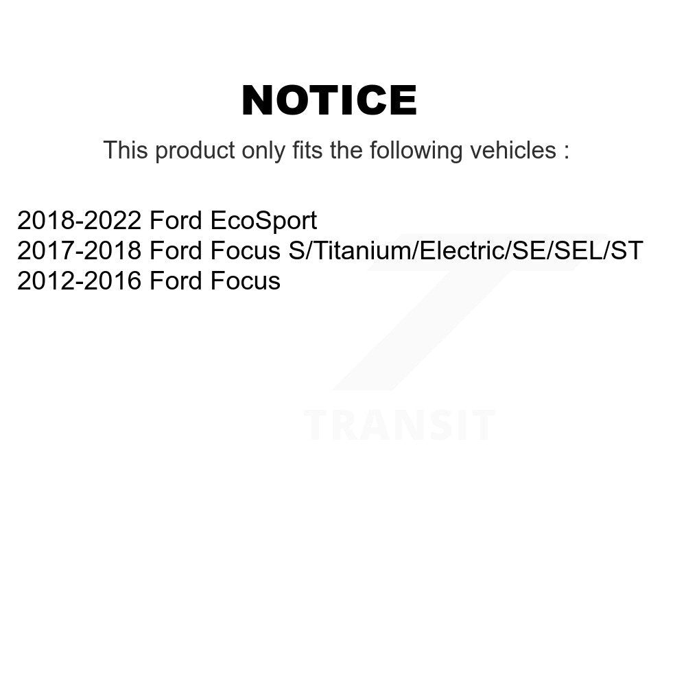 Kit d'étrier de frein arrière gauche droit côté passager pour Ford Focus EcoSport