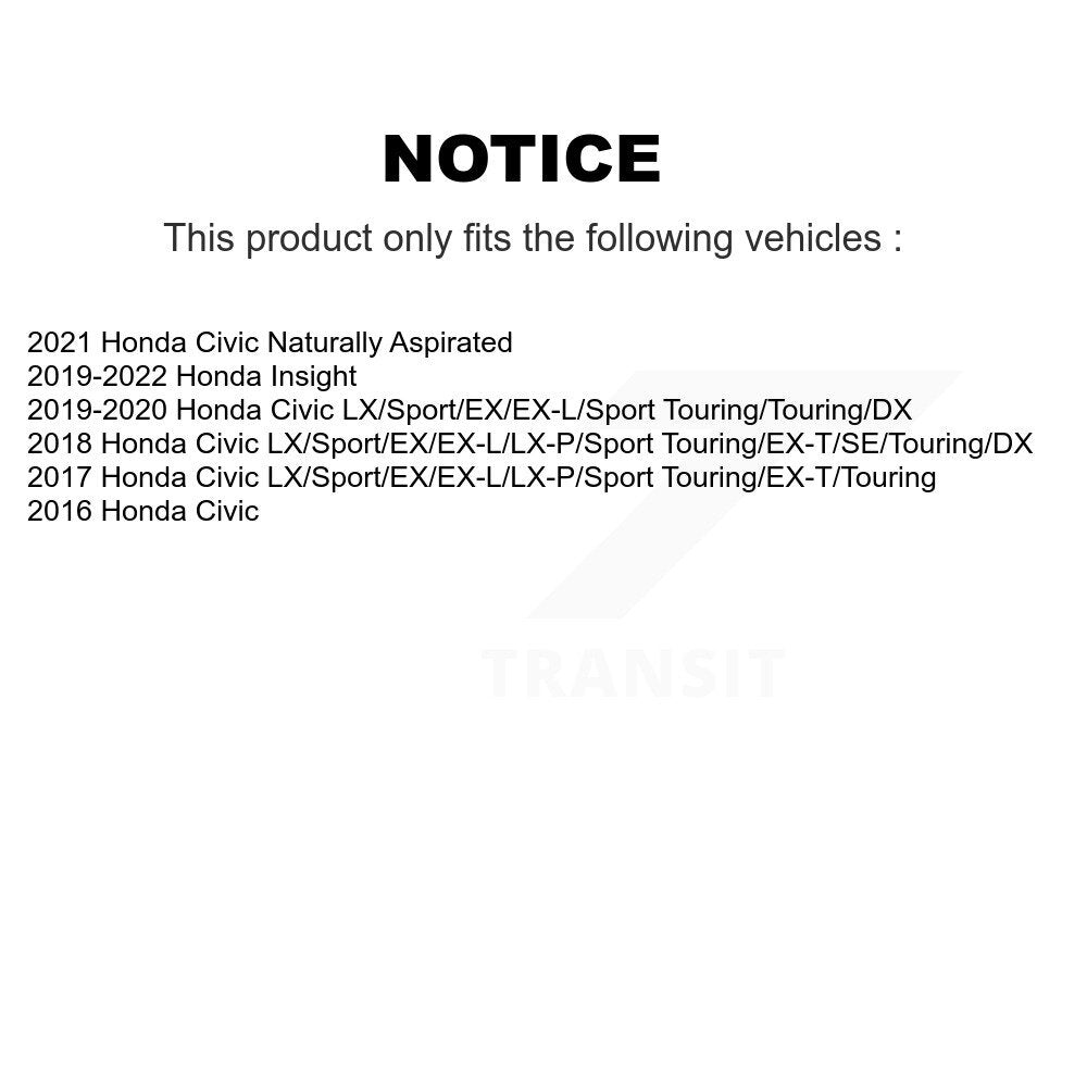Kit d'étrier de frein arrière gauche droit côté passager pour Honda Civic Insight