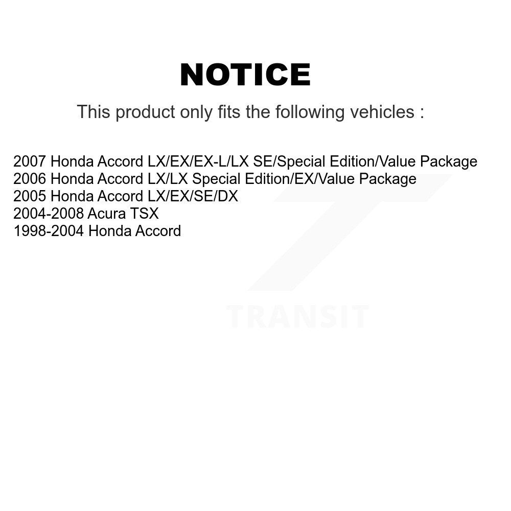 Kit d'étrier de frein arrière gauche droite (passager conducteur) pour Honda Accord Acura TSX