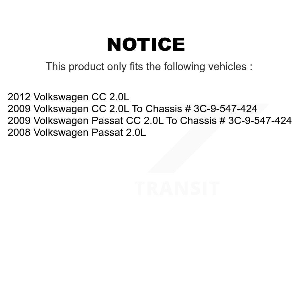 Étrier de frein à disque avant et arrière, Kit côté gauche droit pour Volkswagen CC Passat 2.0L