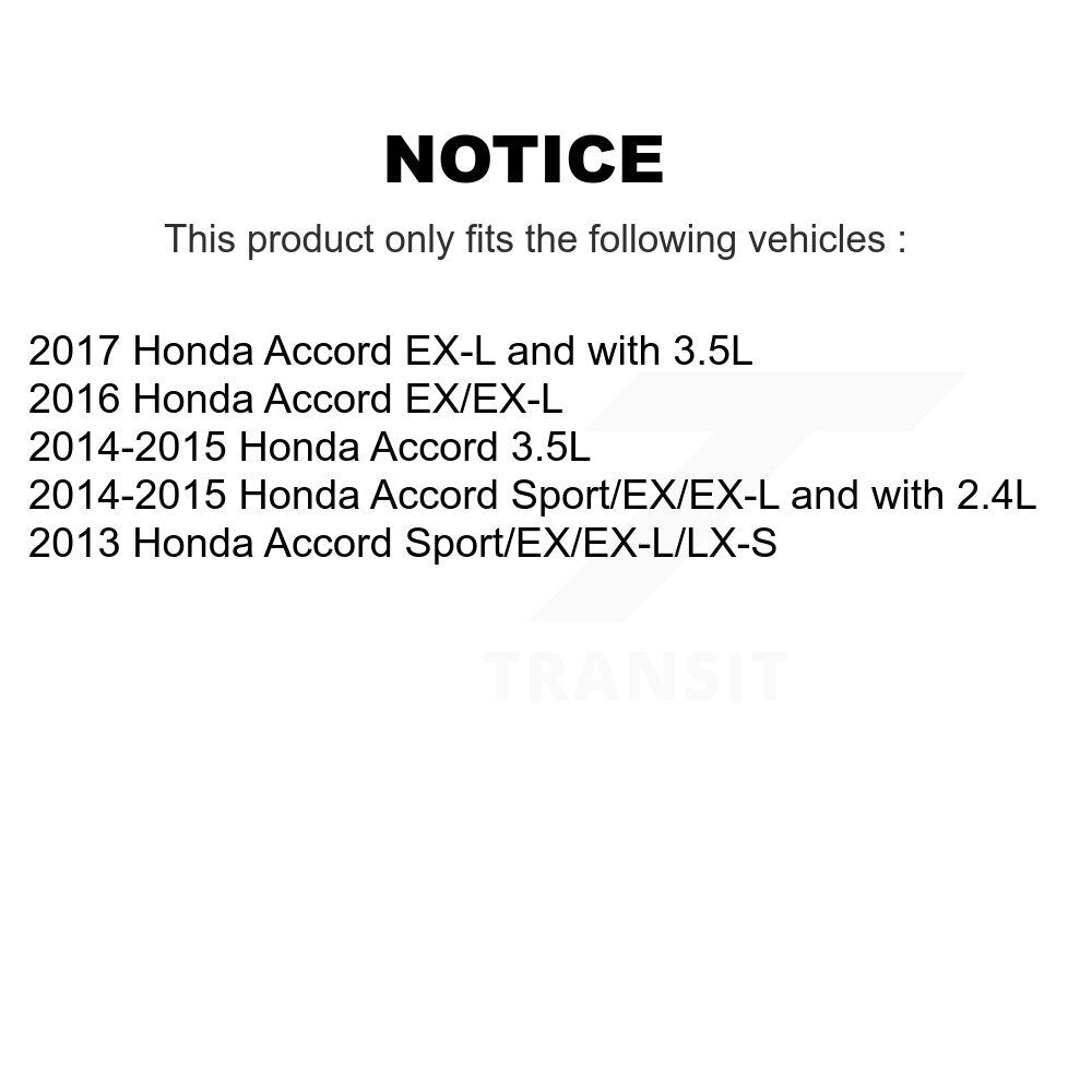 Kit d'étrier de frein avant et arrière côté gauche droit (passager conducteur) pour Honda Accor