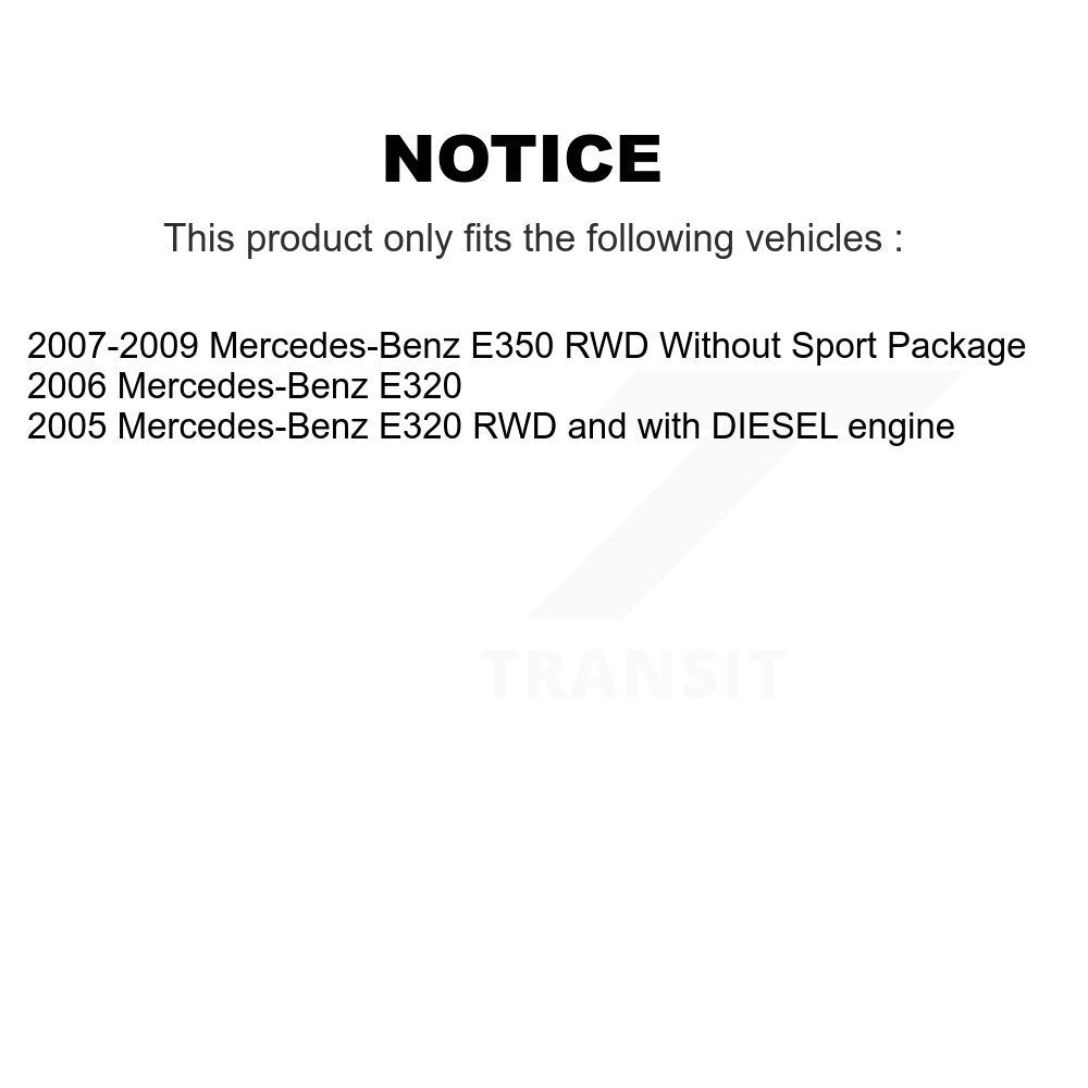 Kit d'étrier de frein à disque avant et arrière, côté gauche droit, pour Mercedes-Benz E350 E320