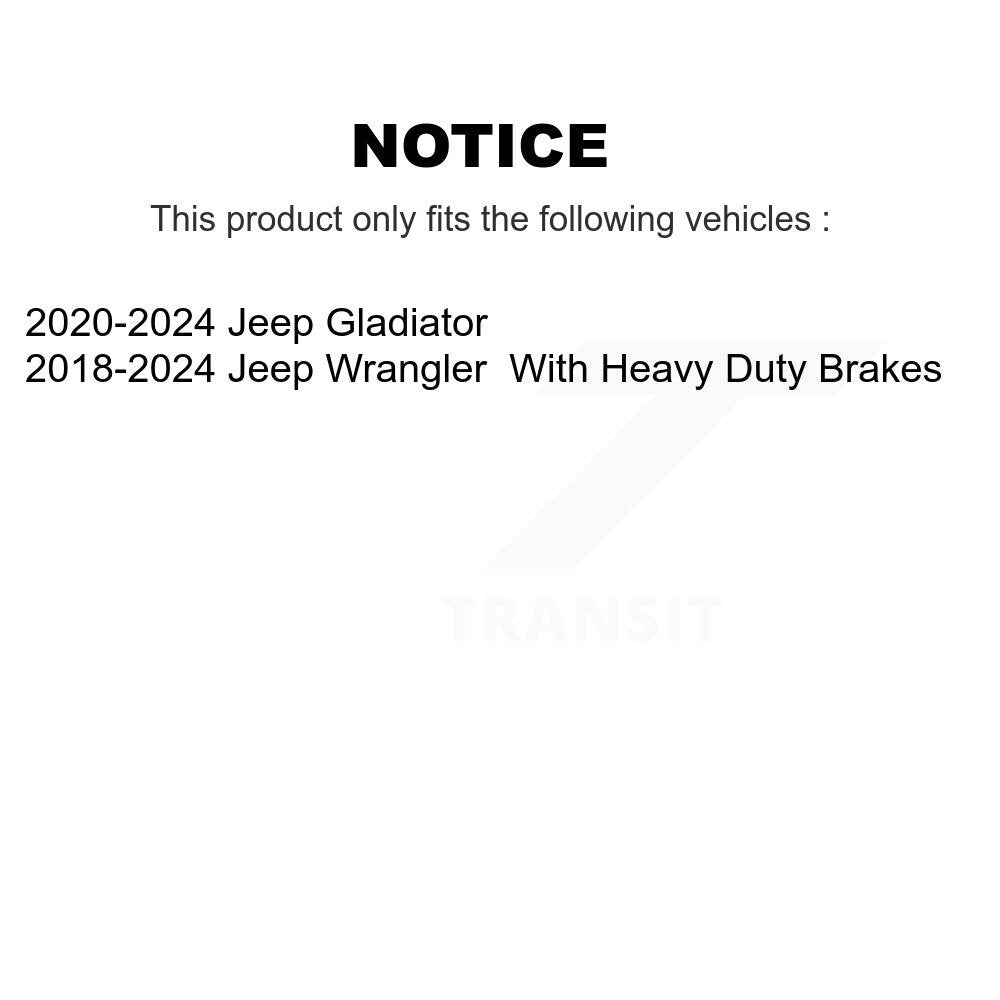 Kit d'étrier de frein avant gauche et droit pour conducteur et passager, pour Jeep Wrangler Gladiator
