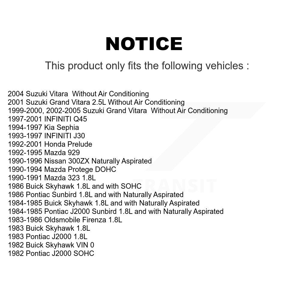 Courroie serpentine pour Suzuki Honda Prelude Grand Vitara Nissan 300ZX Mazda Proteg