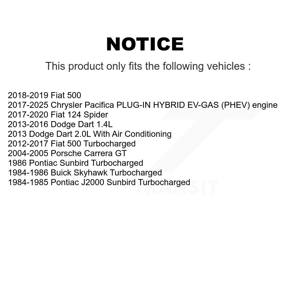 Courroie serpentine pour Chrysler Pacifica Fiat 500 Dodge Dart 124 Spider Pontiac GT