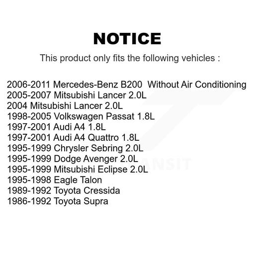 Courroie serpentine pour Mercedes-Benz B200 Volkswagen Passat Mitsubishi Lancer Audi