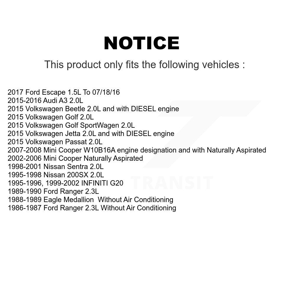 Courroie Serpentine pour Ford Escape Volkswagen Jetta Golf Mini Cooper Passat Beetle