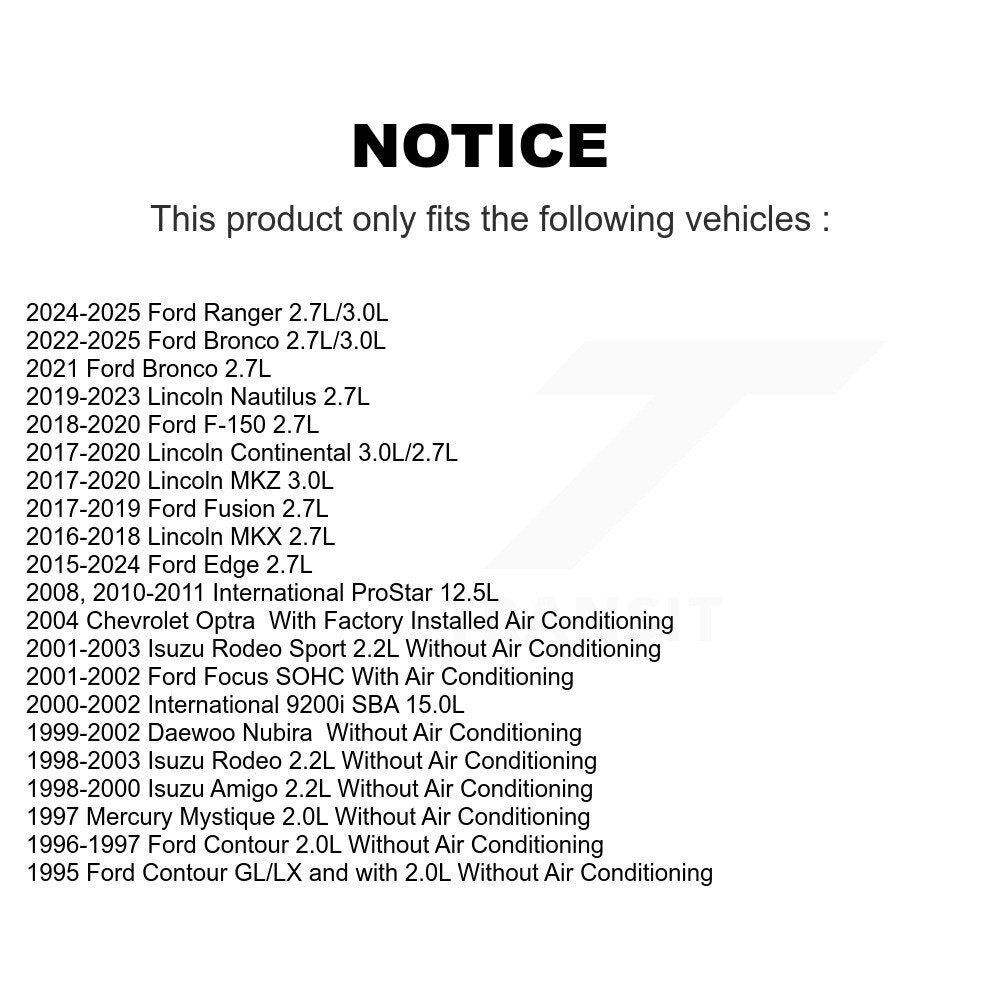Courroie serpentine pour Ford F-150 Edge Bronco Fusion Lincoln Nautilus MKX Focus MK
