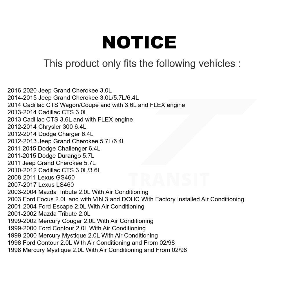 Courroie serpentine pour Jeep Grand Cherokee Dodge Ford Chrysler 300 Durango Cadilla