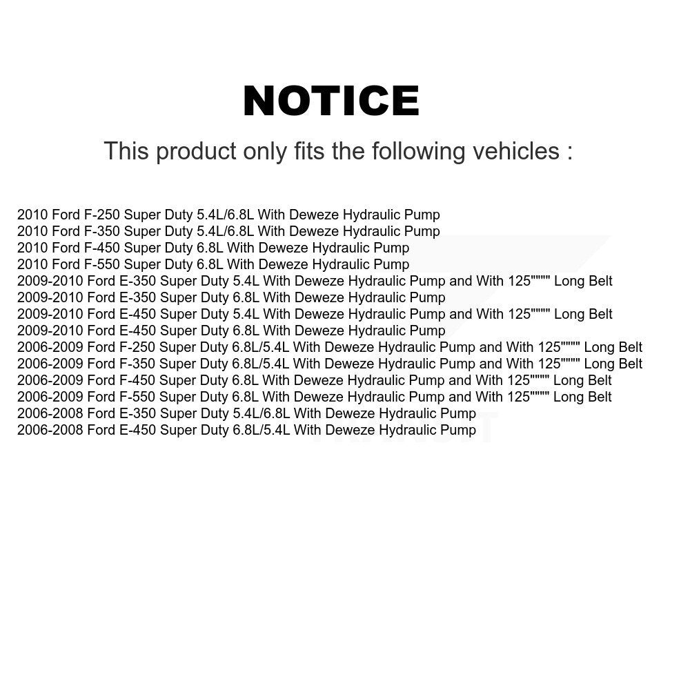 Courroie serpentine d'entraînement, pour Ford F-350 Super Duty F-250 E-350 E-450 F-550 F-450