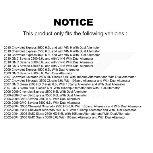 Courroie serpentine d'entraînement principal pour Chevrolet GMC Sierra 2500 HD Silverado Express