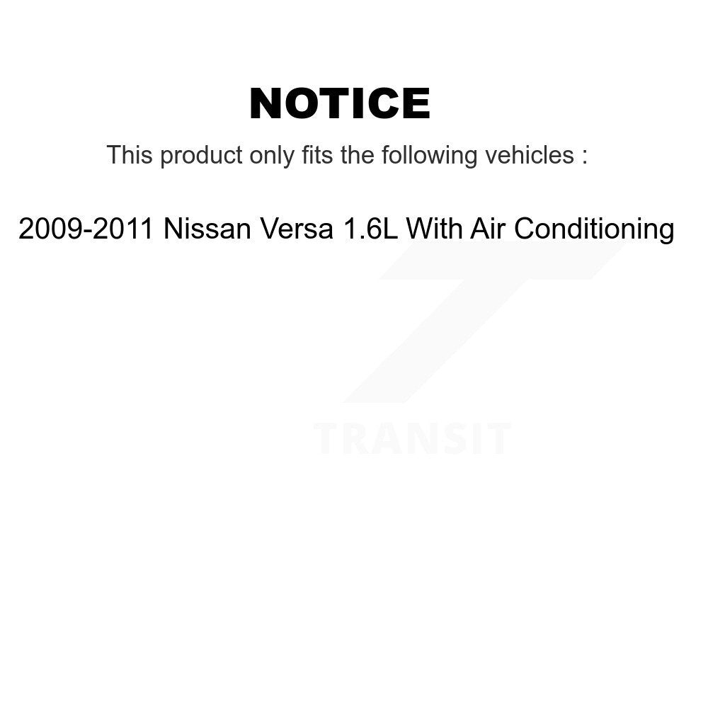 Courroie serpentine d'entraînement principal pour Nissan Versa 1,6 l 2009 – 2011 avec climatisation
