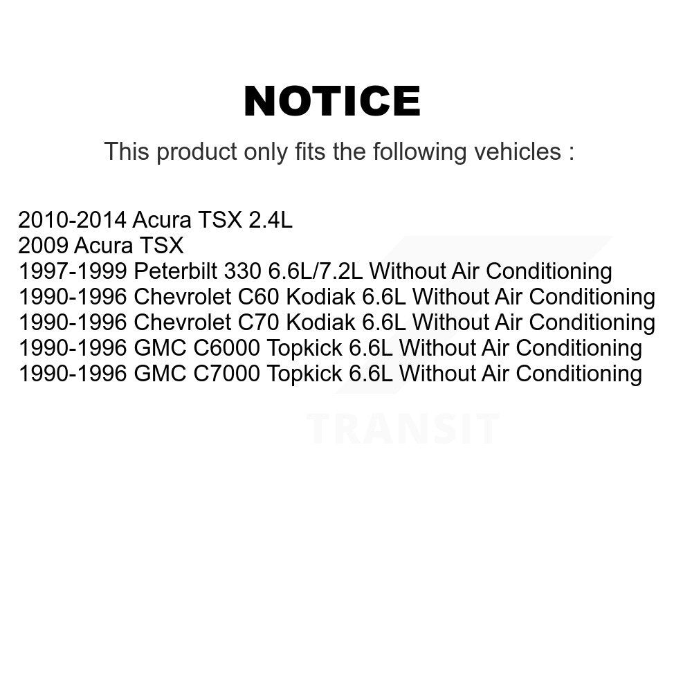 Courroie serpentine pour Acura TSX GMC Peterbilt Chevrolet 330 C60 Kodiak C70 C6000