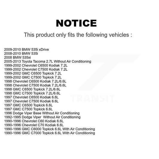 Courroie serpentine d'entraînement principal, pour Toyota Tacoma BMW 535i xDrive 535xi Dodge Viper