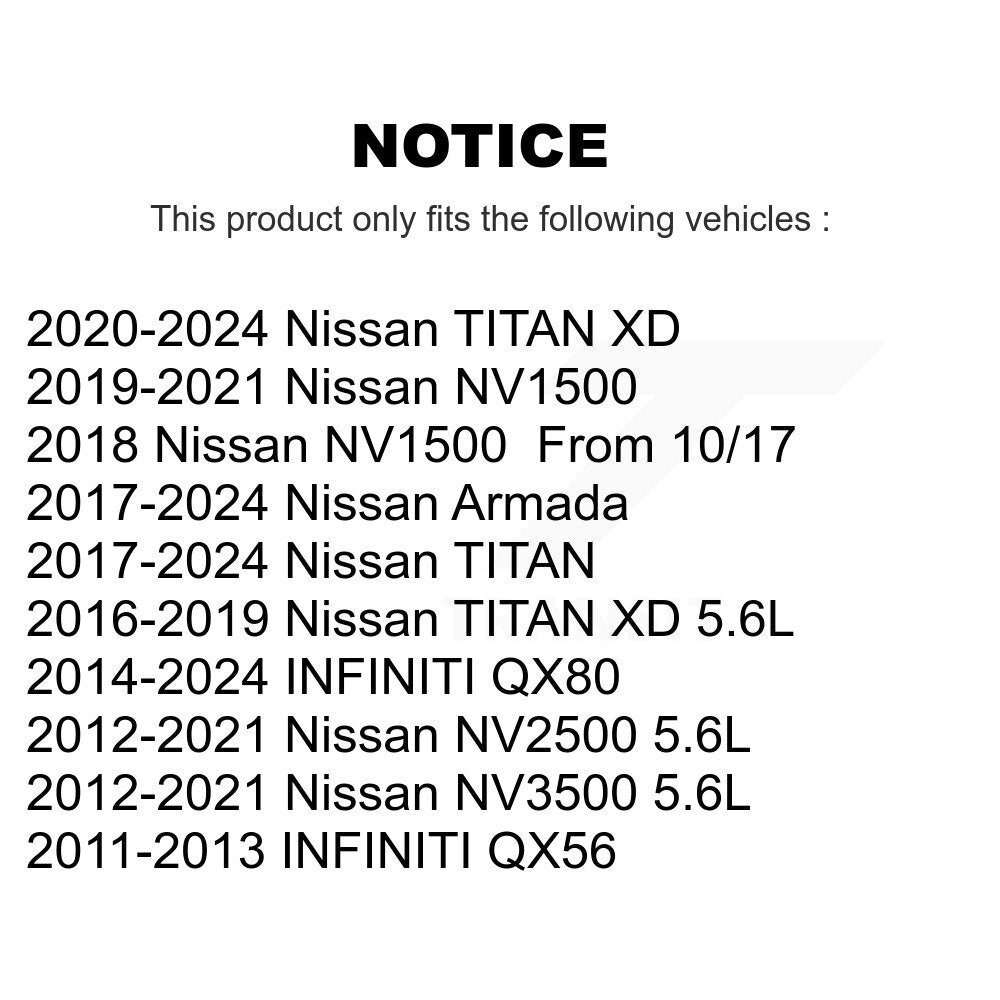 Courroie serpentine d'entraînement principal, pour Nissan TITAN INFINITI QX80 Armada NV2500 XD QX56