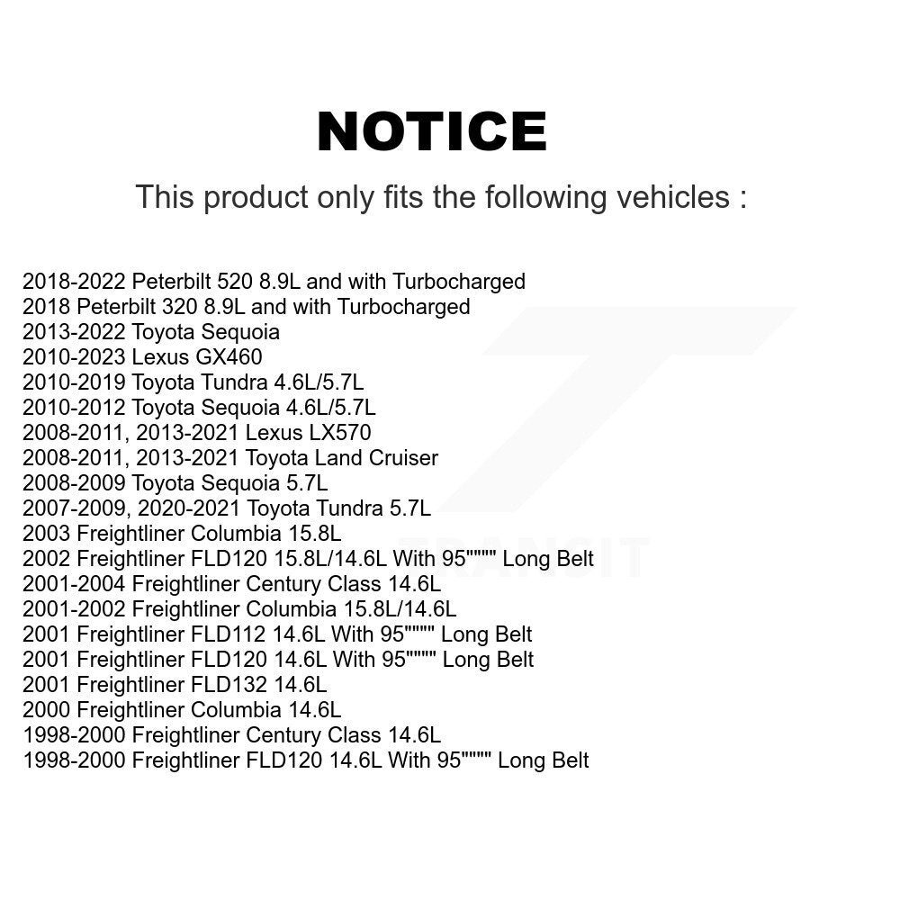 Ceinture serpentine pour Toyota Tundra Lexus Sequoia GX460 LX570 Land Cruiser 320 52