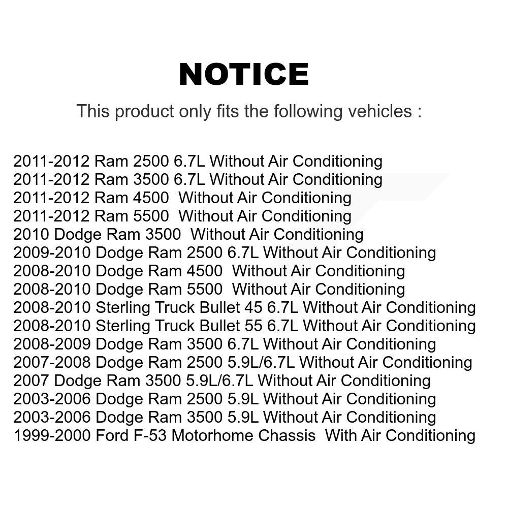 Courroie serpentine d'entraînement principal, pour Dodge Ram 3500 2500 Ford Sterling Truck 4500 550