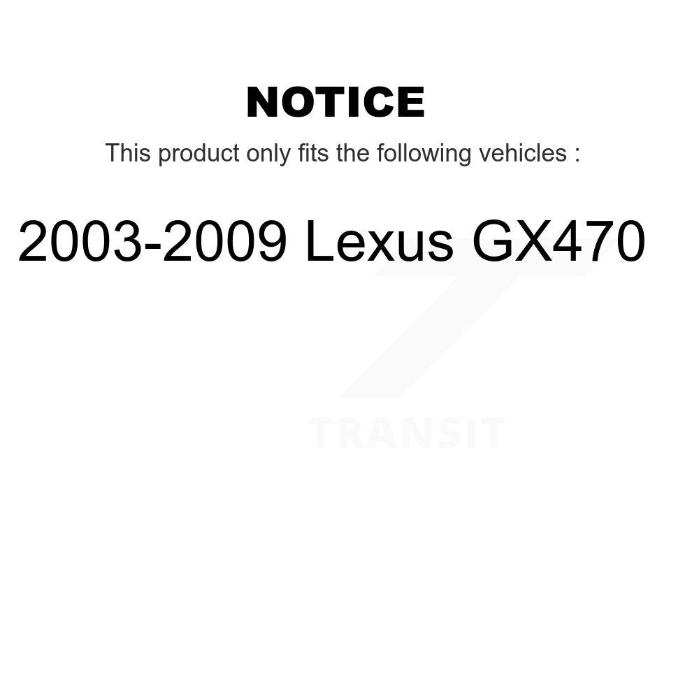 Rotors d’étrier de frein à disque avant et kit de plaquettes en céramique pour Lexus GX470 2003-2009