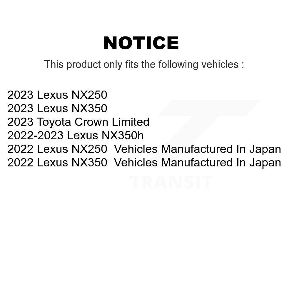 Kit de plaquettes en céramique pour étrier de frein à disque avant, pour Lexus NX350h NX350 NX25 2022
