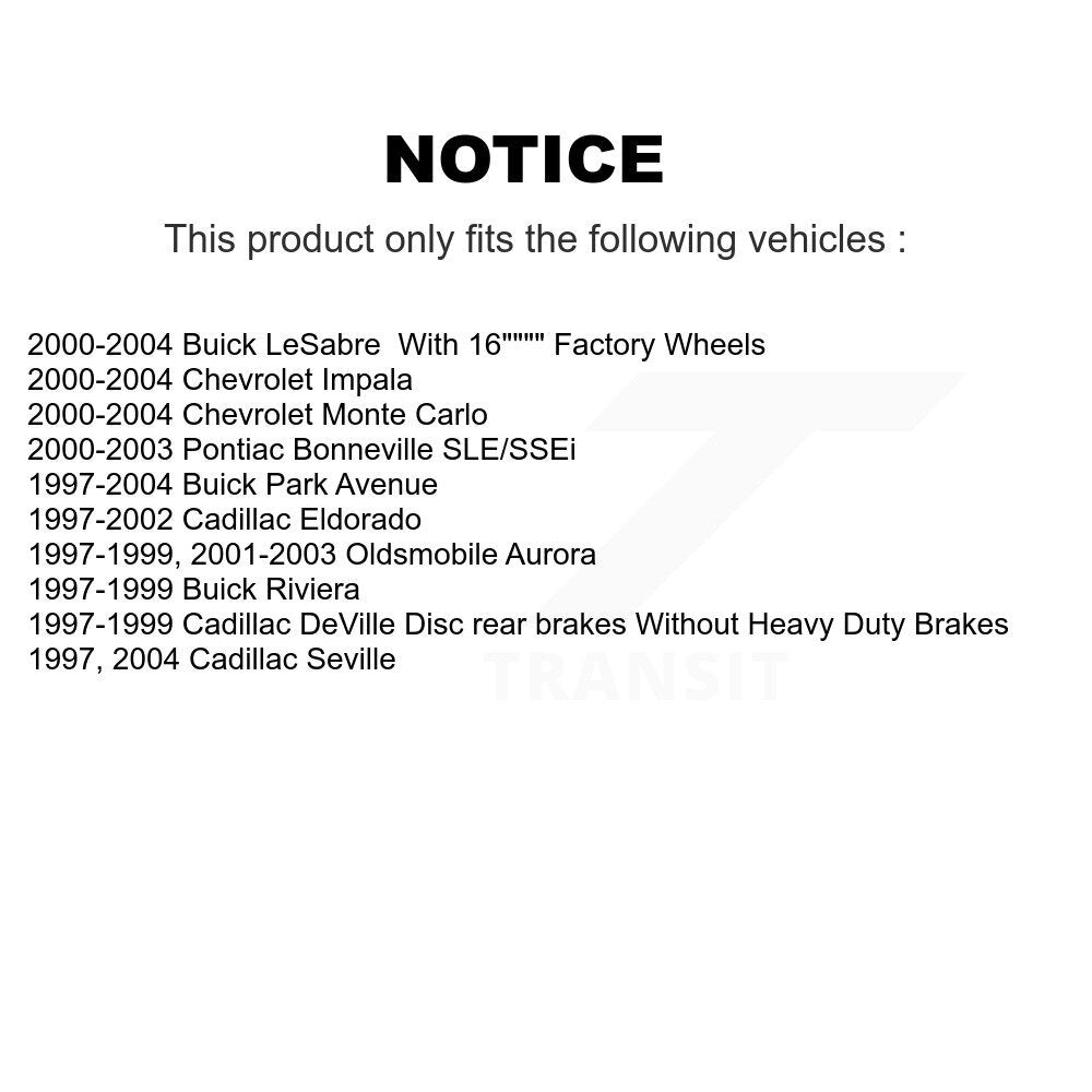 Kit de Rotor d'étrier de frein avant et de plaquettes en céramique, pour Chevrolet Impala Buick LeSabr