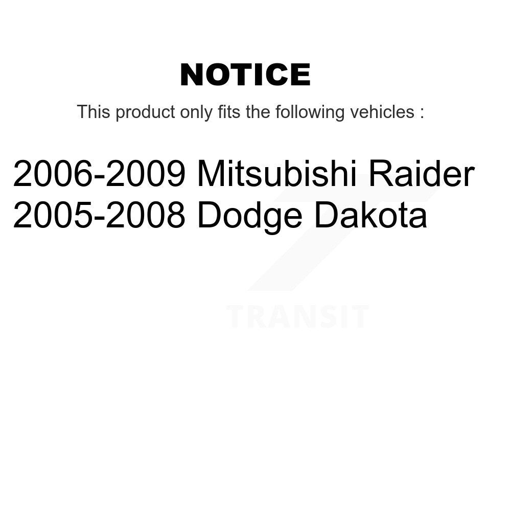 Kit de Rotor d'étrier de frein avant et de plaquettes en céramique, pour Dodge Dakota Mitsubishi Raide
